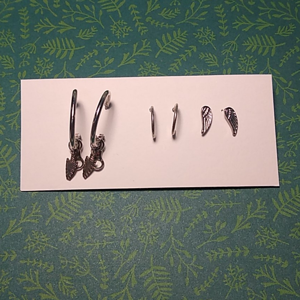 Silver earrings
